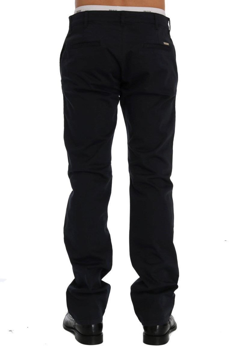Pantalon Chino GF Ferre en Coton Stretch Bleu