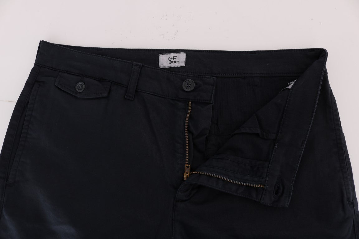 Pantalon Chino GF Ferre en Coton Stretch Bleu