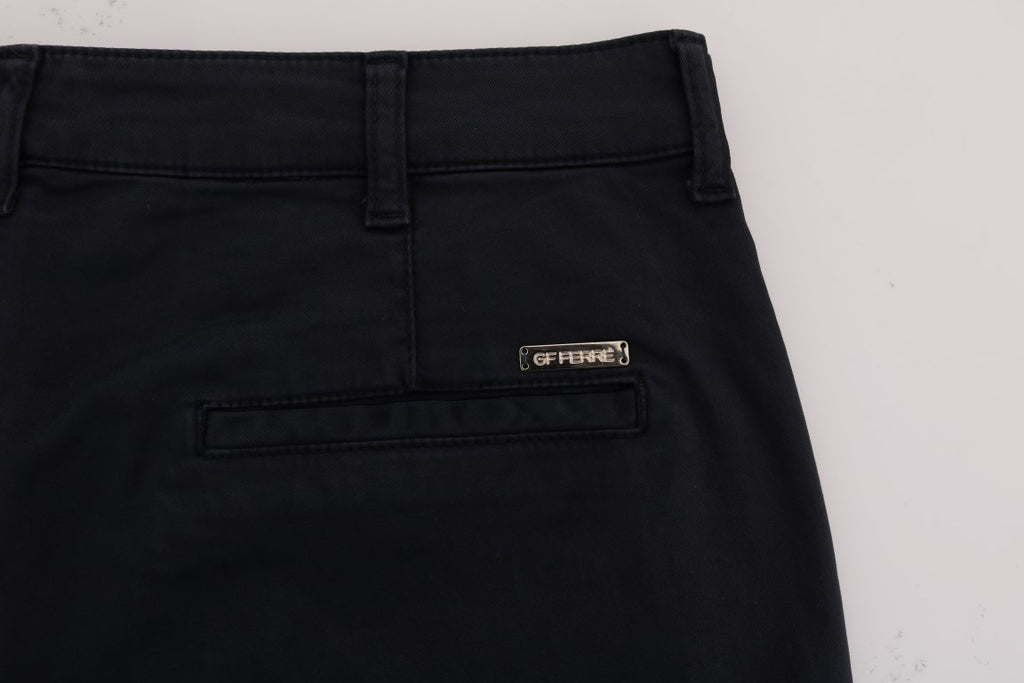 Pantalon Chino GF Ferre en Coton Stretch Bleu