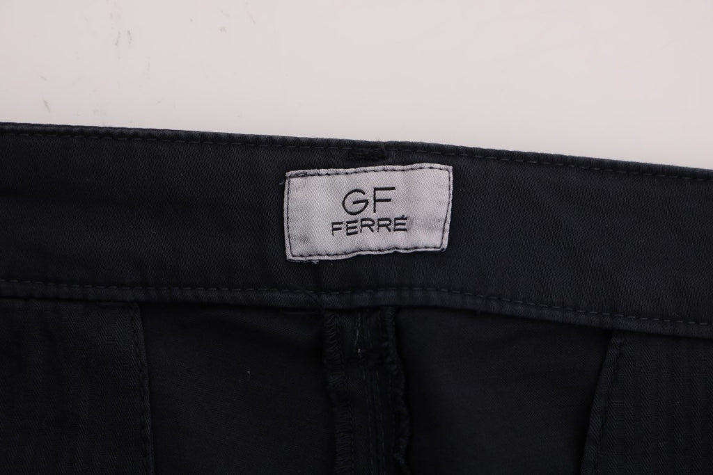 Pantalon Chino GF Ferre en Coton Stretch Bleu