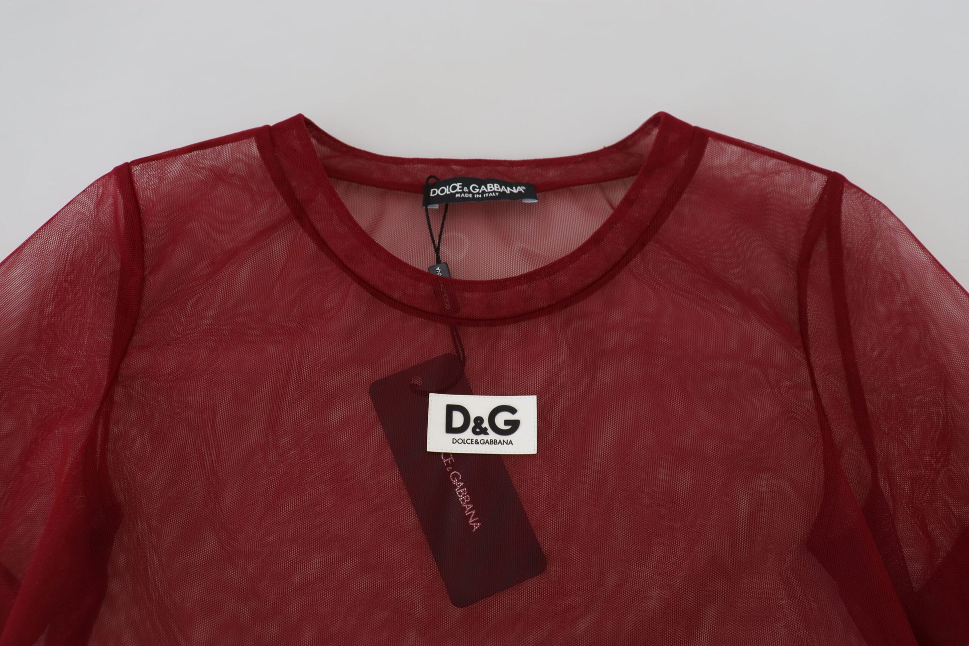 Mini-robe droite Dolce & Gabbana bordeaux en nylon à deux épaisseurs
