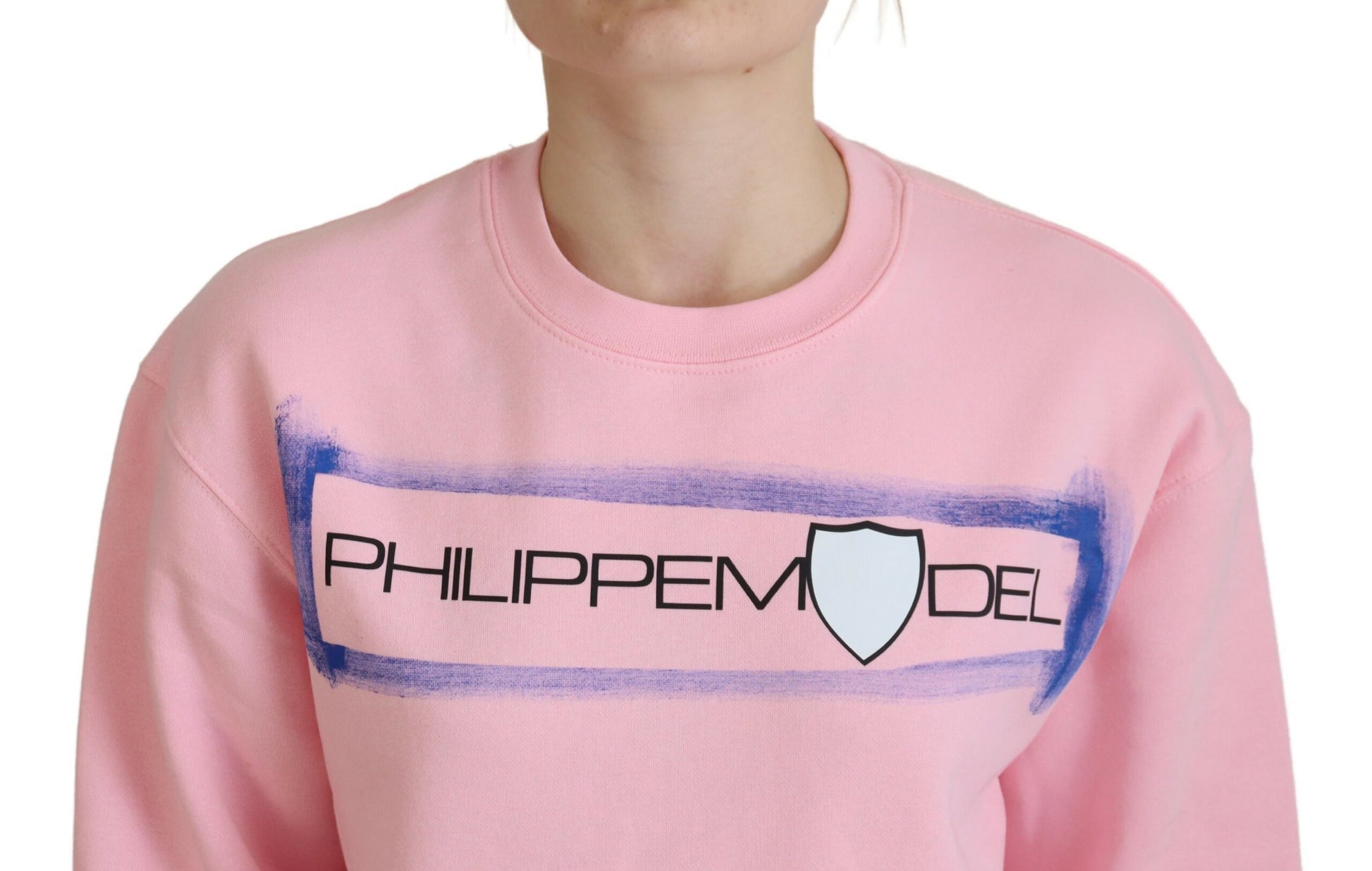 Pull Philippe Model rose imprimé à manches longues
