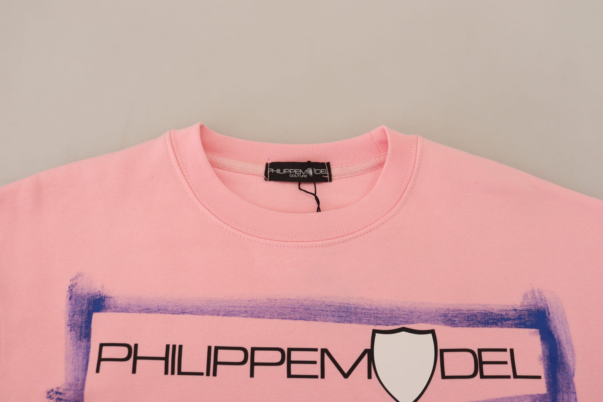 Pull Philippe Model rose imprimé à manches longues