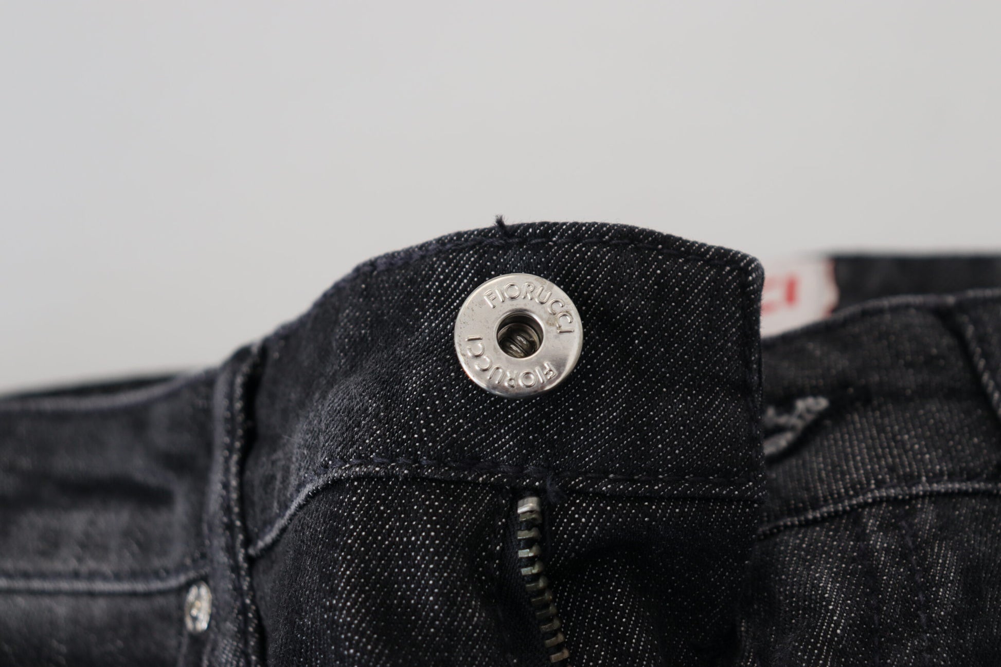 Fiorucci Schwarze Skinny-Jeans aus Baumwolle mit niedriger Taille für Damen