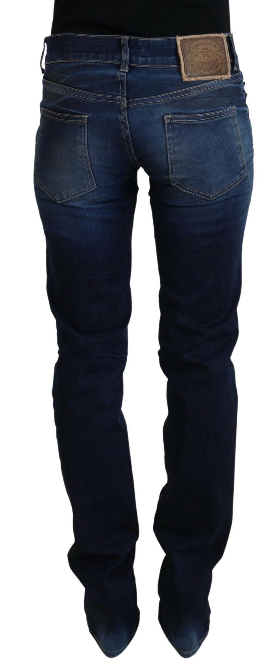 Jean en jean décontracté en coton bleu Just Cavalli pour femme