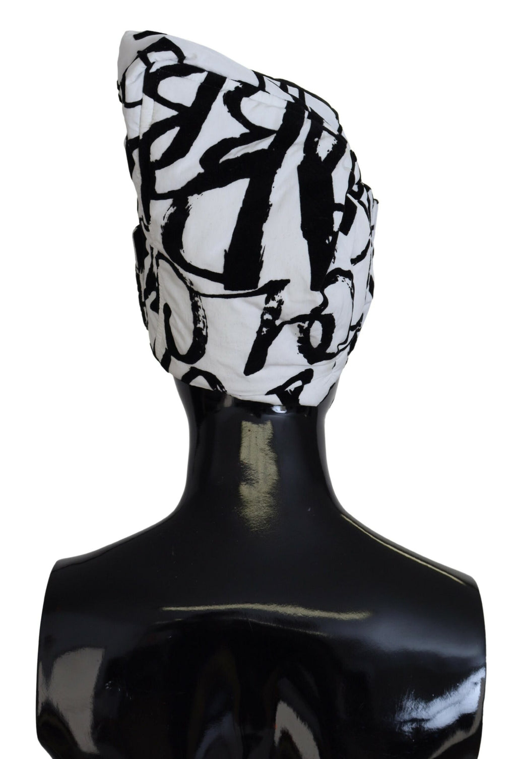 Dolce & Gabbana Bonnet Hiver Femme en Nylon Imprimé Blanc