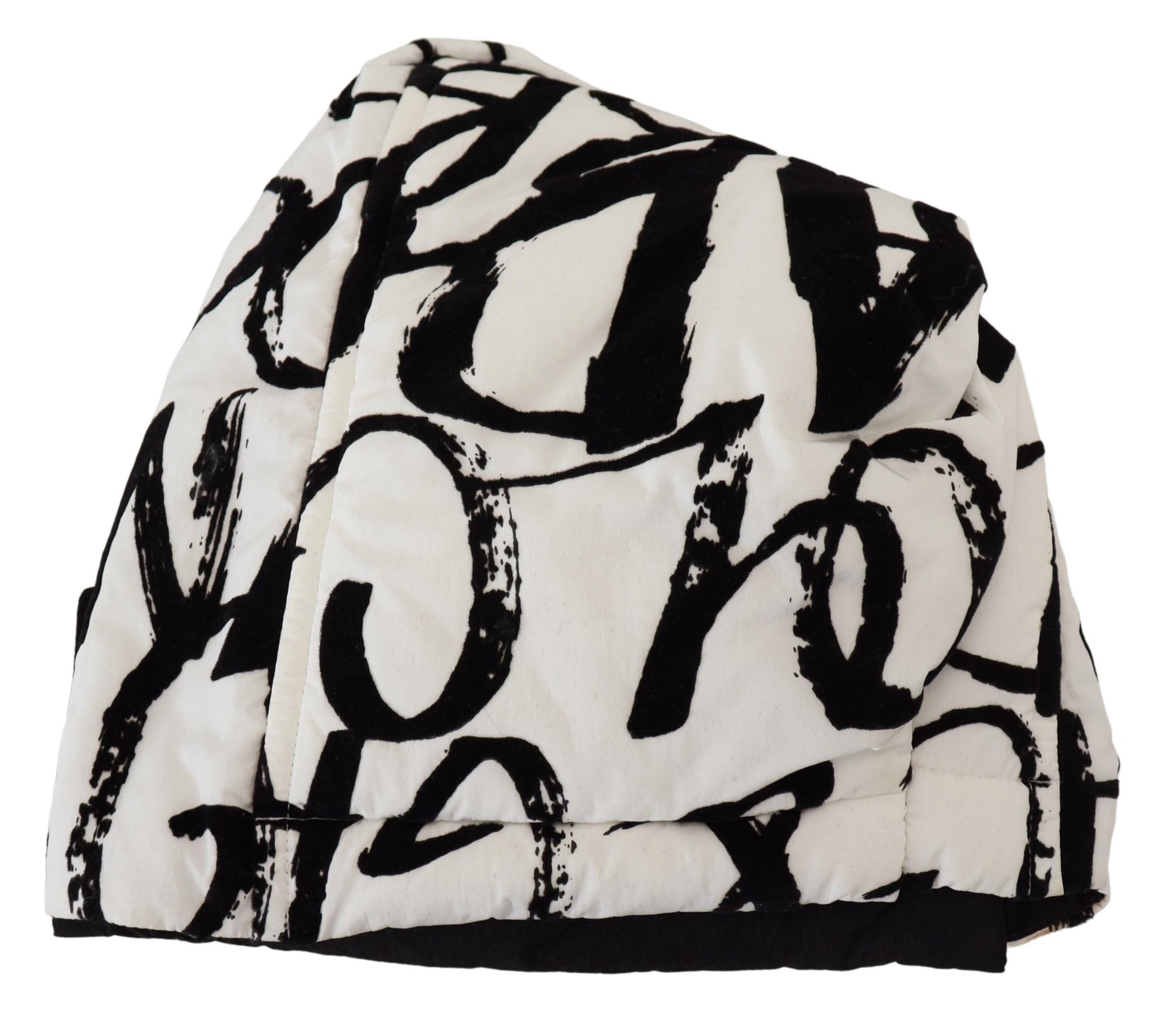 Dolce & Gabbana Bonnet Hiver Femme en Nylon Imprimé Blanc