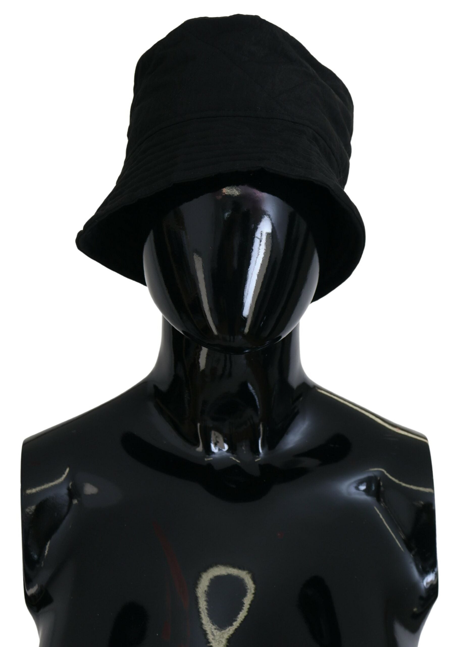 Casquette Bob Femme en Nylon Noir Dolce & Gabbana