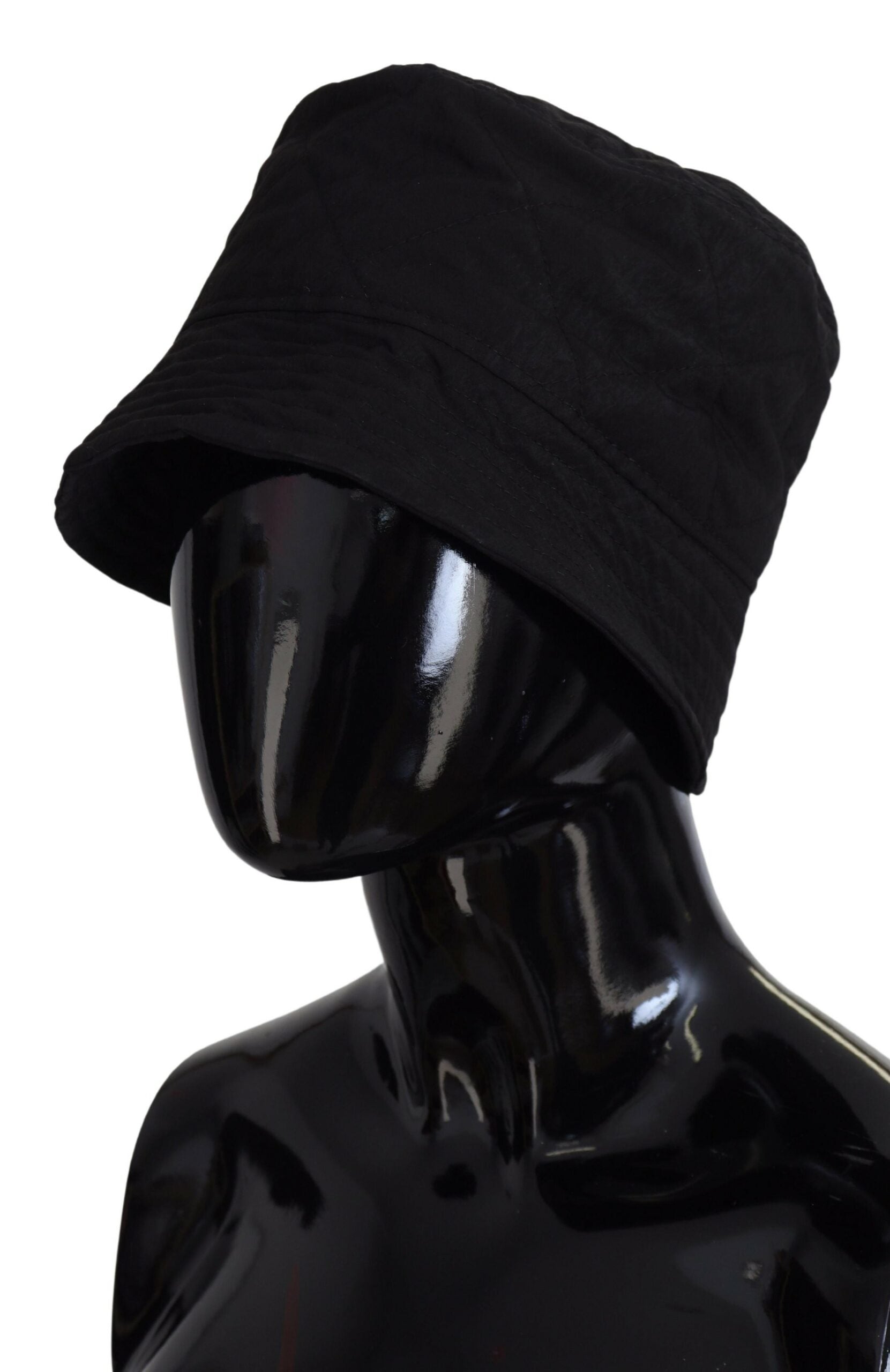 Casquette Bob Femme en Nylon Noir Dolce & Gabbana