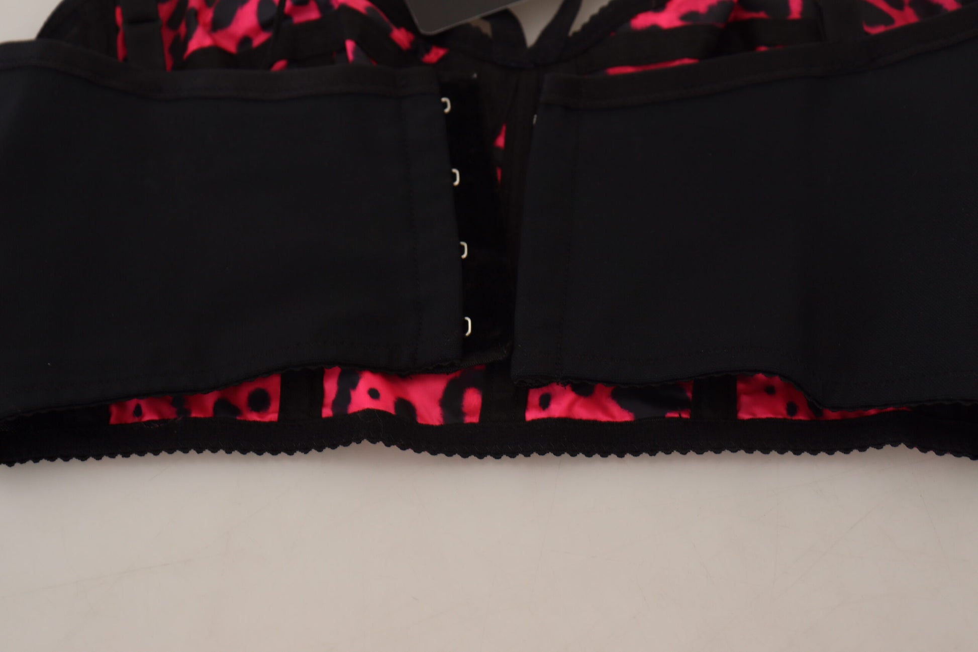 Haut bustier corset court Dolce & Gabbana rose imprimé léopard