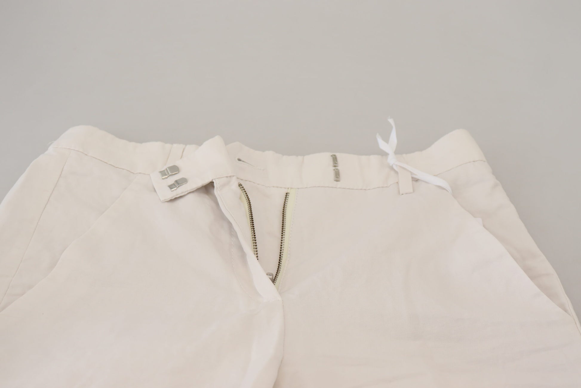Dondup Weiße High Waist Tapered Damenhose