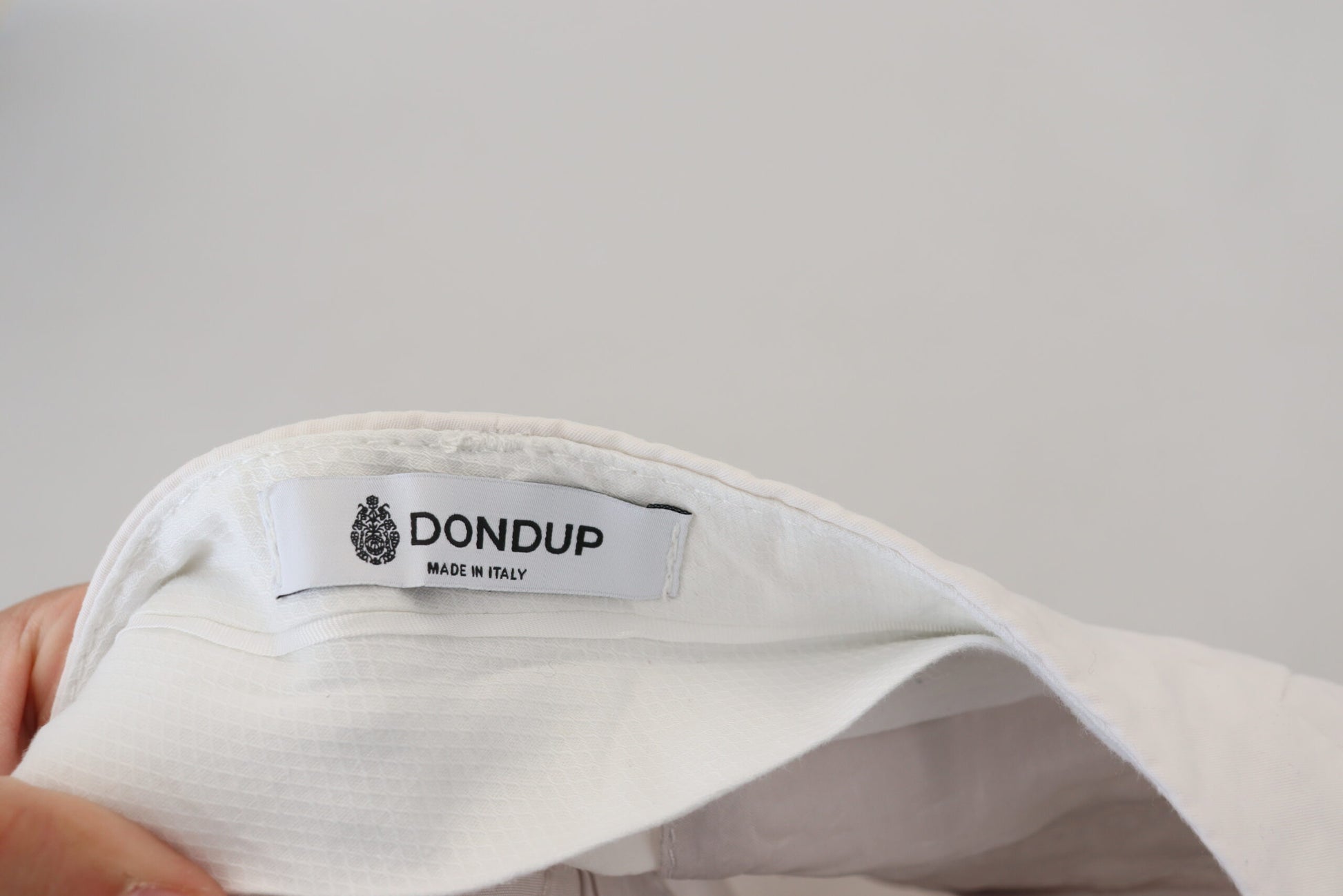Dondup Weiße High Waist Tapered Damenhose