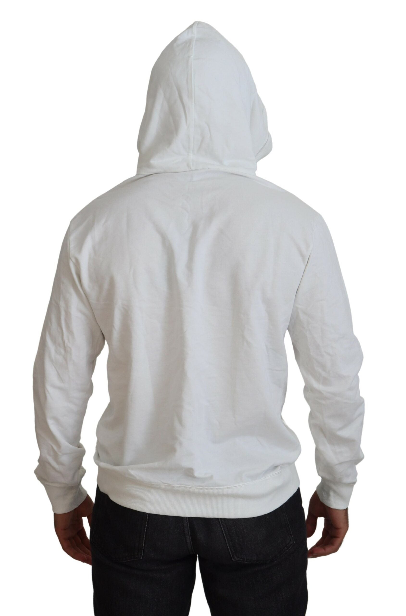 Sweat à capuche Dolce & Gabbana en coton blanc avec logo