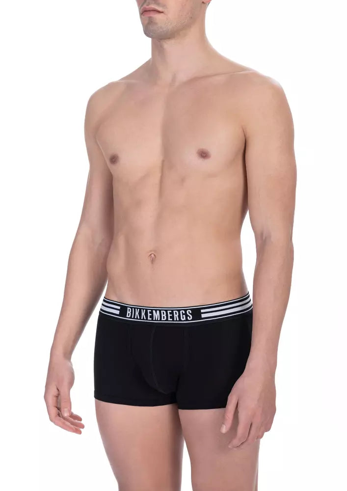 Bikkembergs – Schwarzes Herren-Trunk-Pack aus Baumwolle