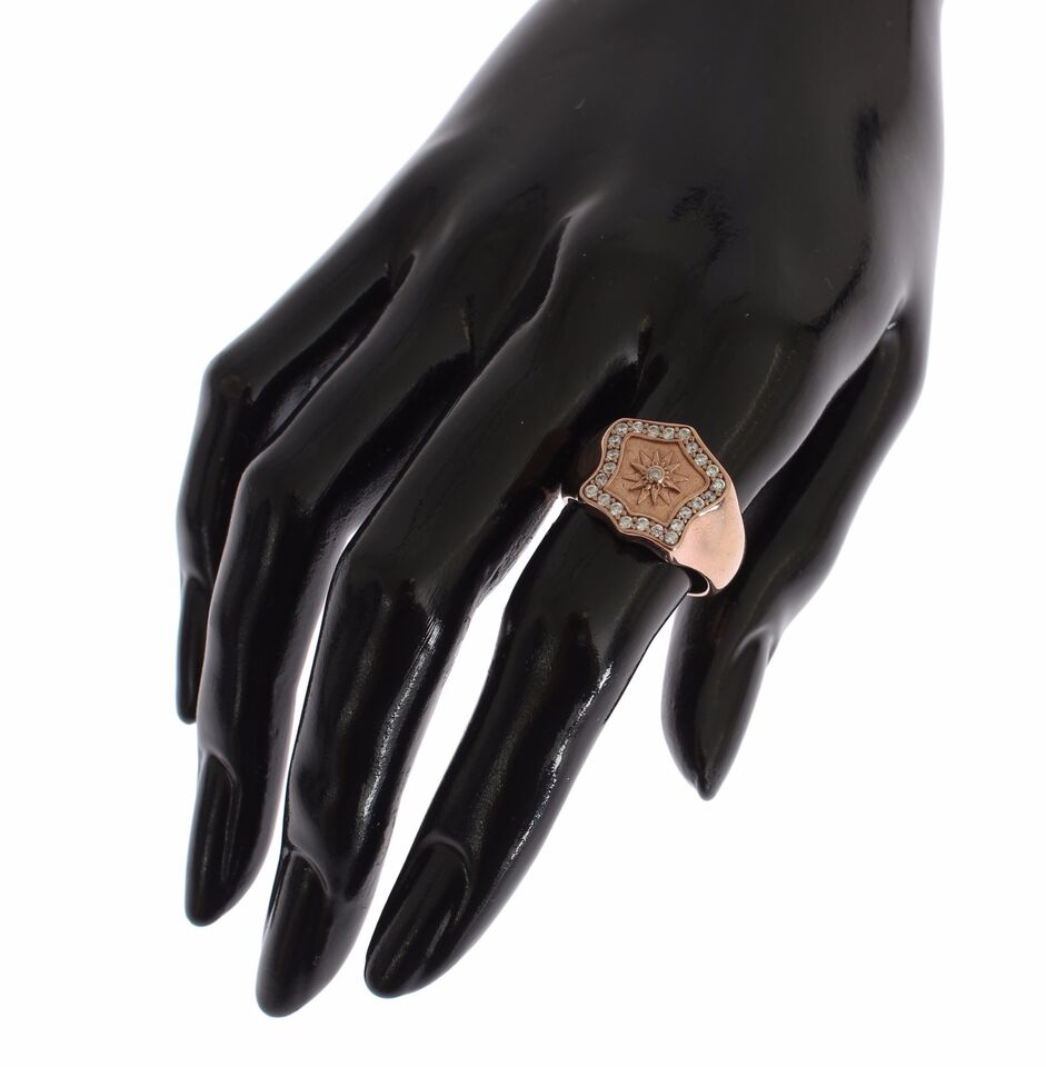 Nialaya Roségold 925 Silber Authentischer klarer Ring