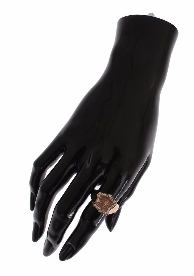Nialaya Roségold 925er Silber Authentischer Klarer Ring