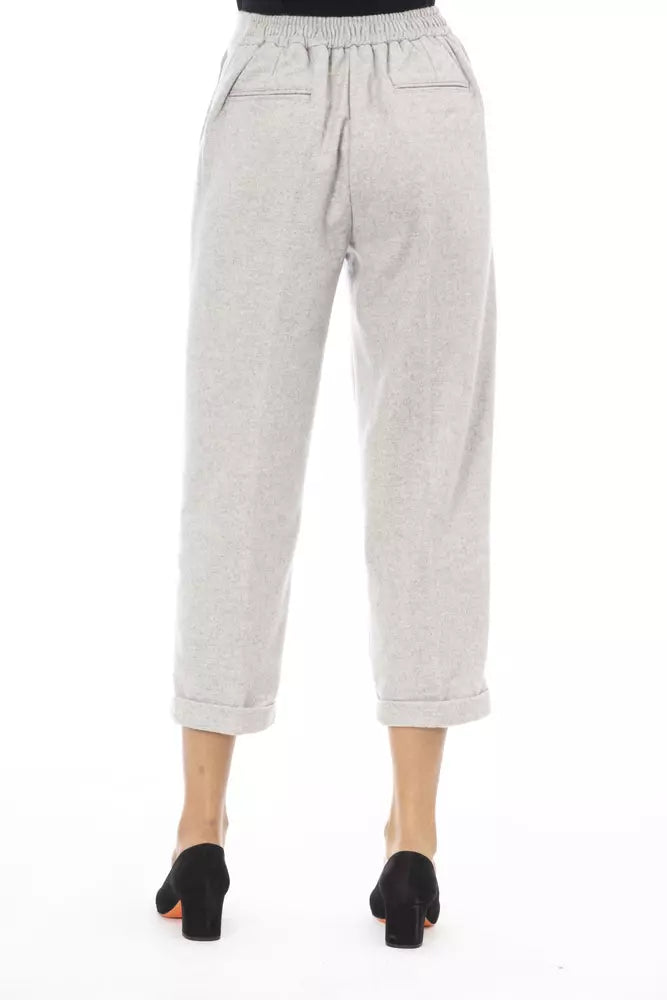 Pantalon en laine grise pour femme Alpha Studio