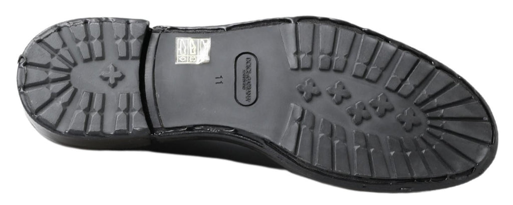 Dolce &amp; Gabbana – Schwarze Derby-Abendschuhe aus Leder