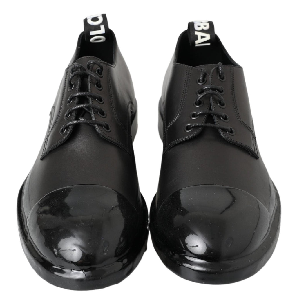 Dolce &amp; Gabbana – Schwarze Derby-Abendschuhe aus Leder