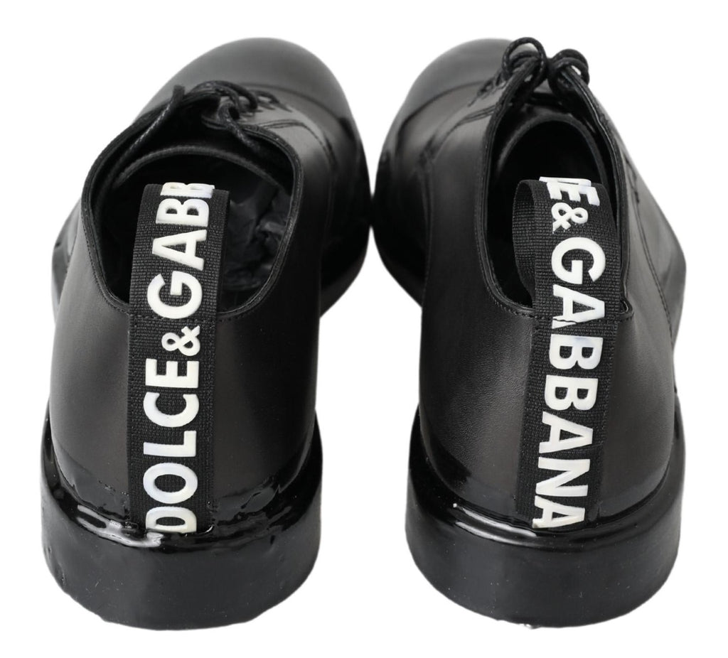 Dolce &amp; Gabbana – Schwarze Derby-Abendschuhe aus Leder
