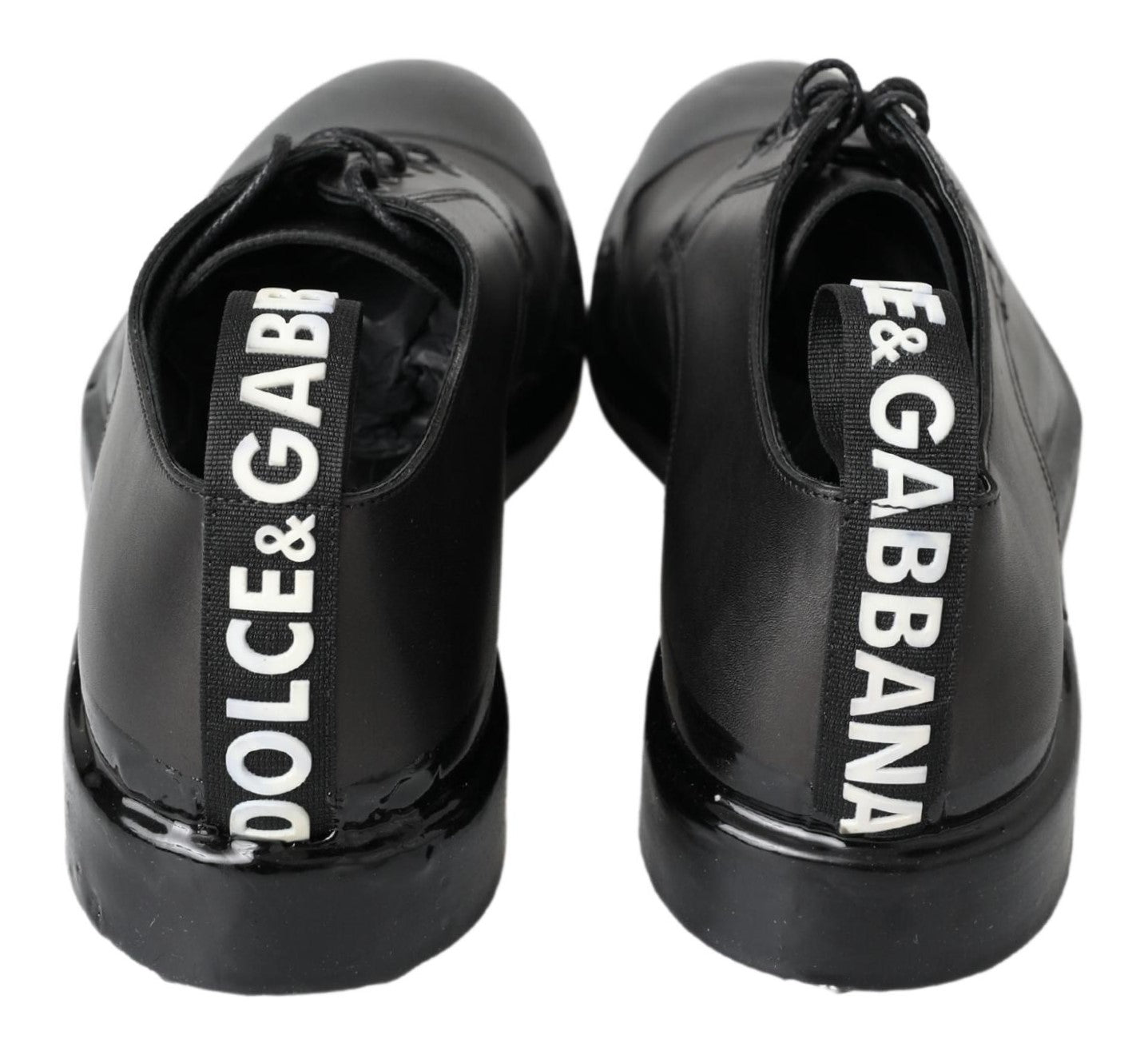 Dolce &amp; Gabbana – Schwarze Derby-Abendschuhe aus Leder