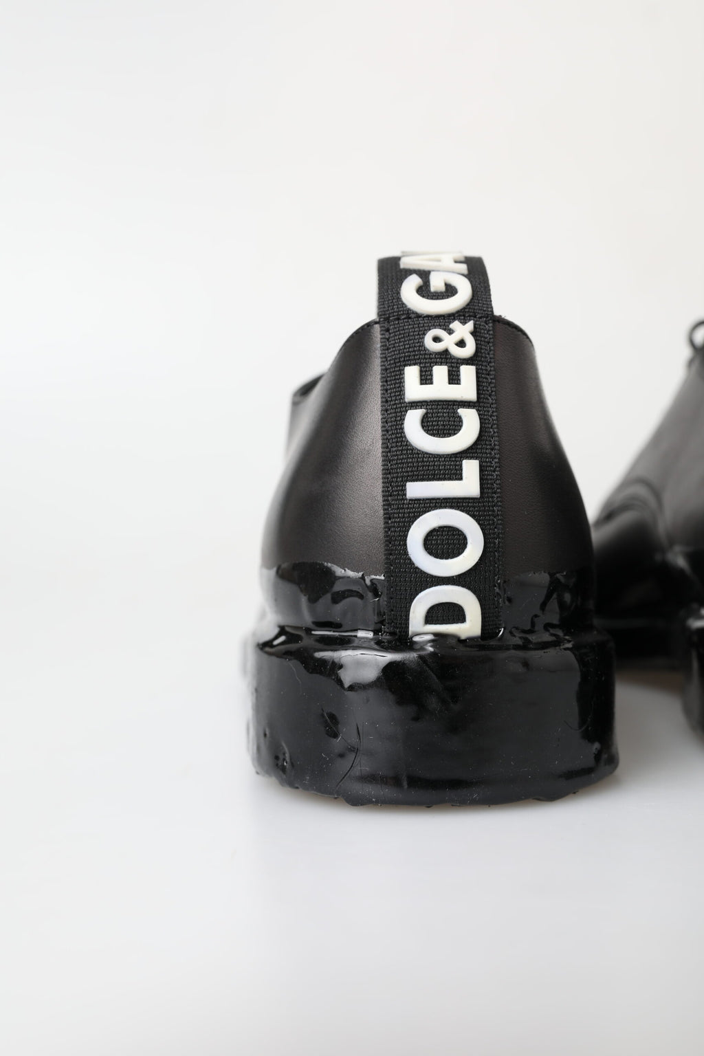 Dolce &amp; Gabbana – Schwarze Derby-Abendschuhe aus Leder