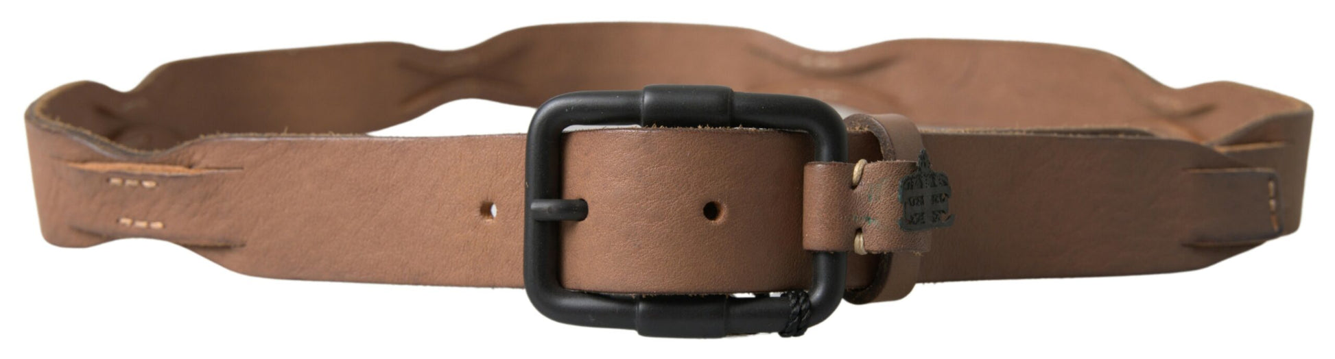 Ceinture en cuir marron avec boucle en métal Ermanno Scervino pour homme