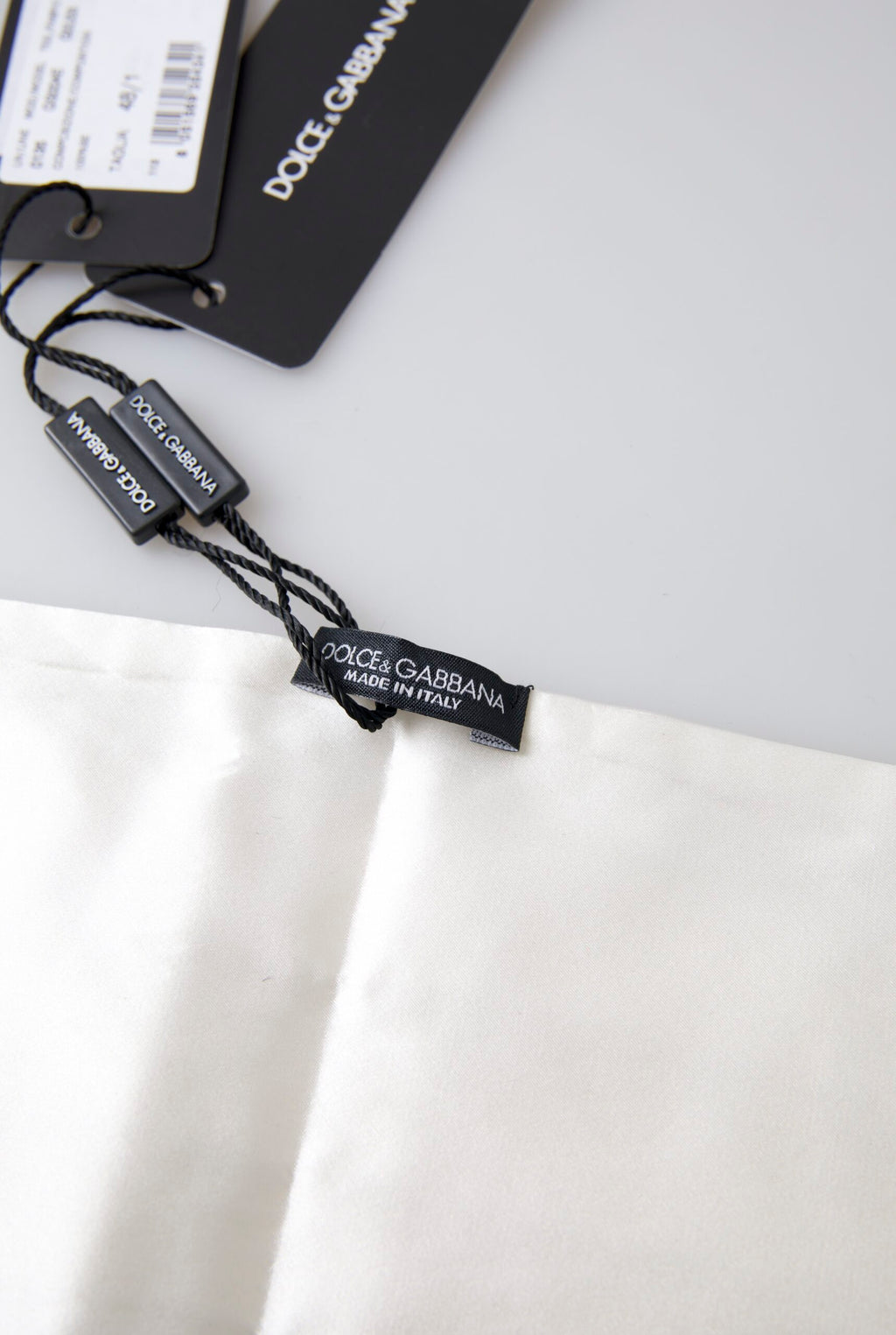 Dolce &amp; Gabbana Weißer Herren-Kummerbund aus breiter Seide