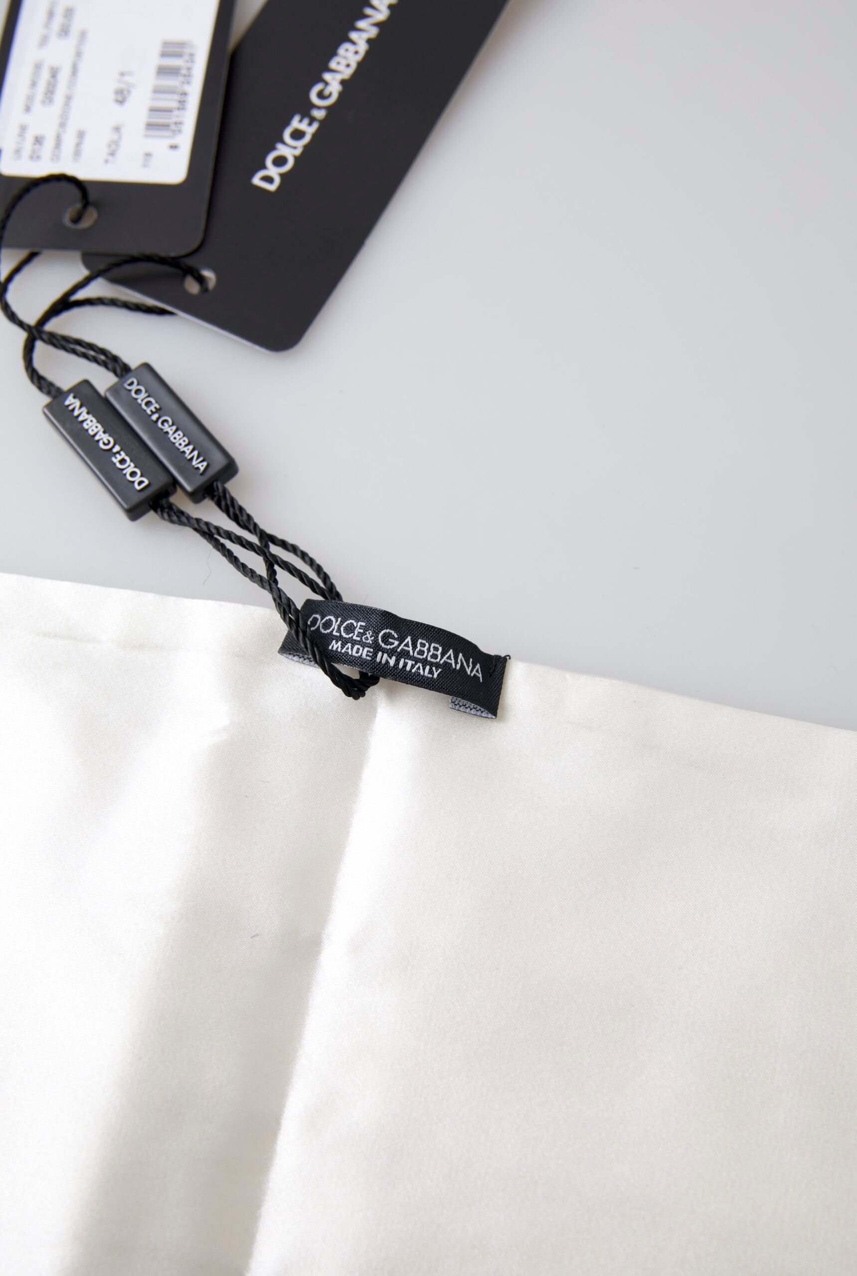 Dolce &amp; Gabbana Weißer Herren-Kummerbund aus breiter Seide