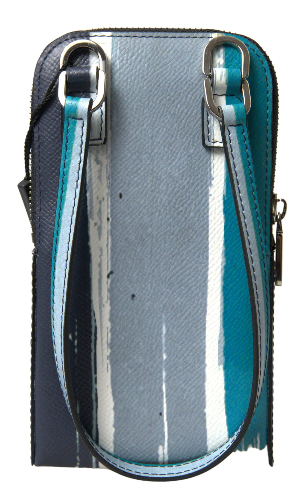 Dolce & Gabbana Sacoche Téléphone en Cuir Bleu unisexe