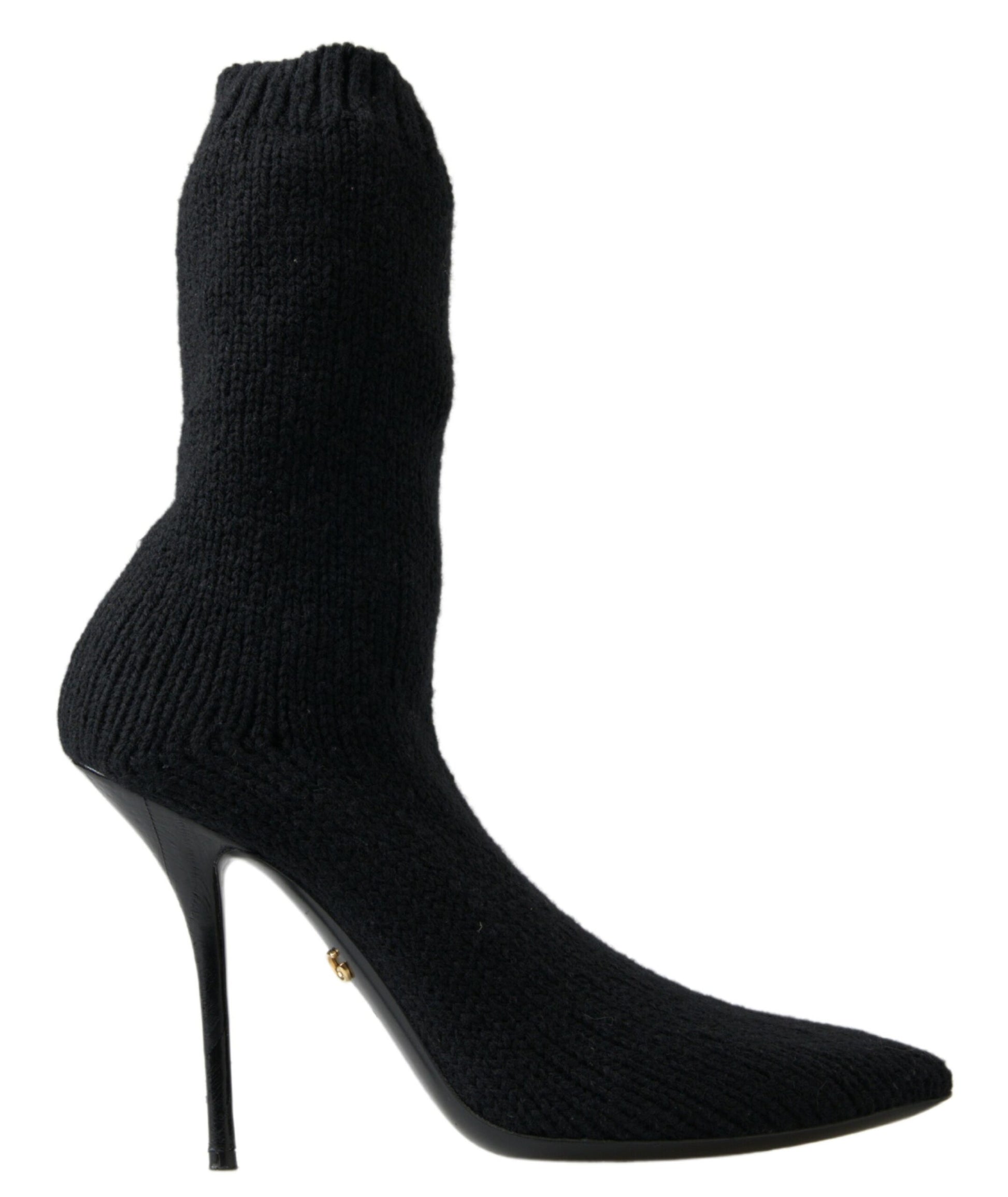 Bottes femme mi-mollet à talon aiguille noires Dolce & Gabbana