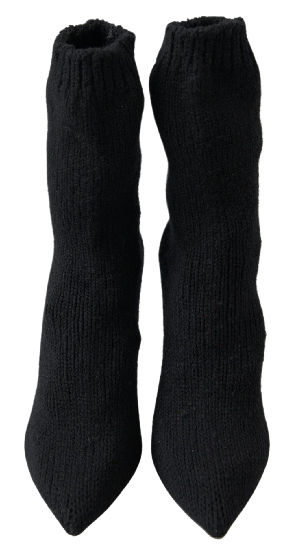 Bottes femme mi-mollet à talon aiguille noires Dolce & Gabbana