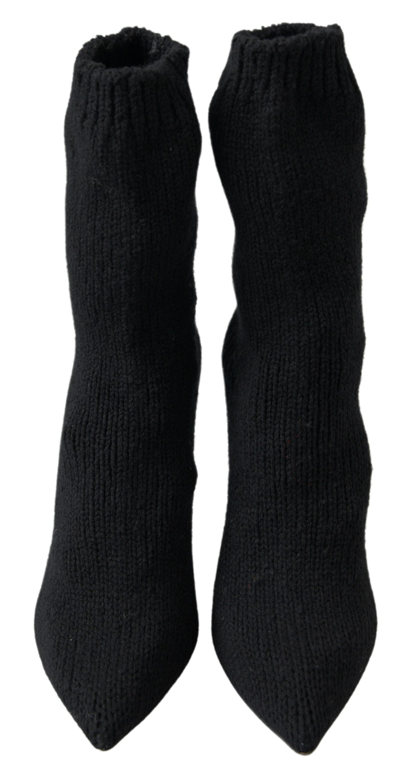 Bottes femme mi-mollet à talon aiguille noires Dolce & Gabbana