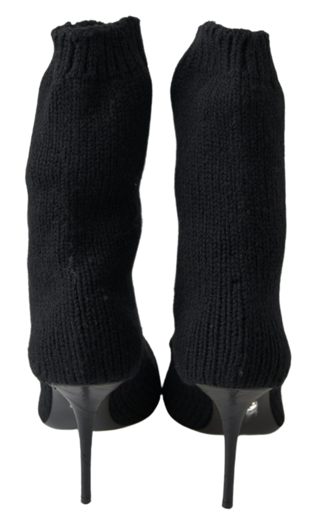 Bottes femme mi-mollet à talon aiguille noires Dolce & Gabbana