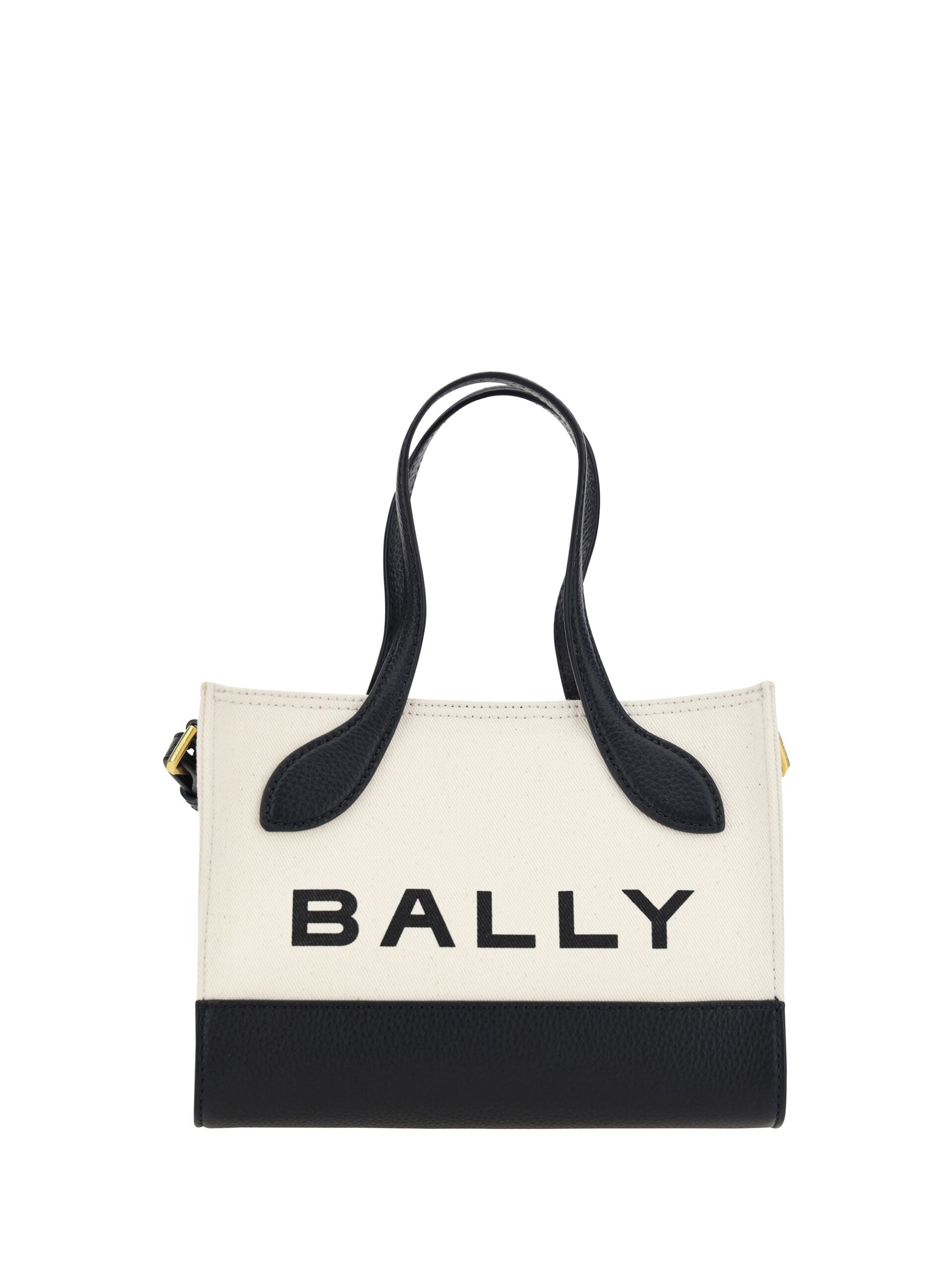 Mini sac à main Bally en cuir blanc et noir