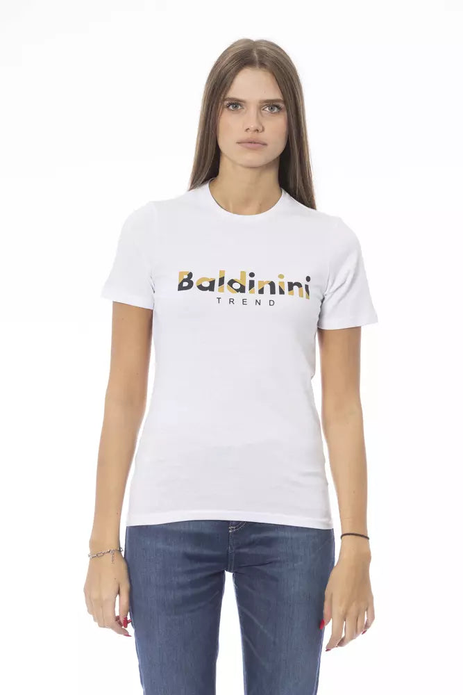 T-shirt femme Baldinini Trend en coton blanc