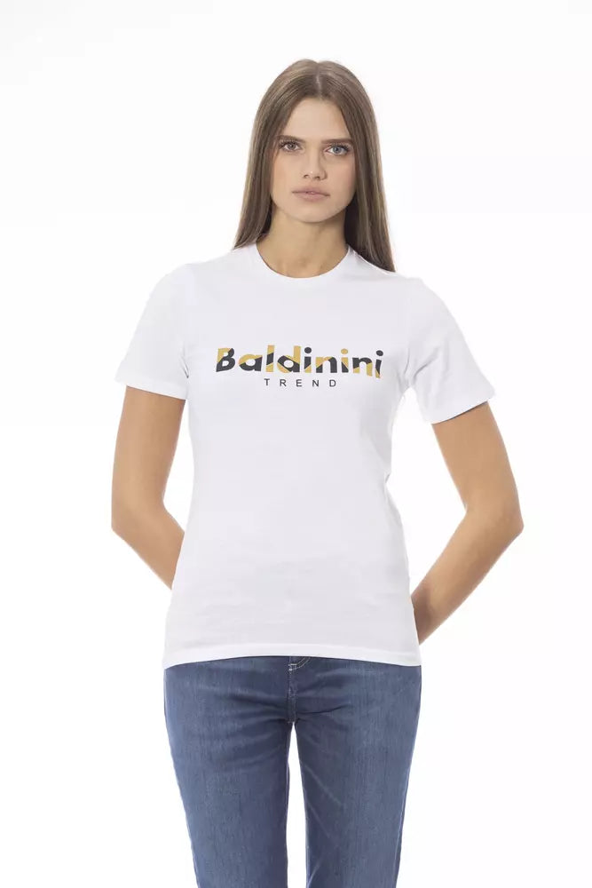T-shirt femme Baldinini Trend en coton blanc