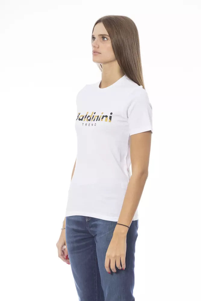 T-shirt femme Baldinini Trend en coton blanc
