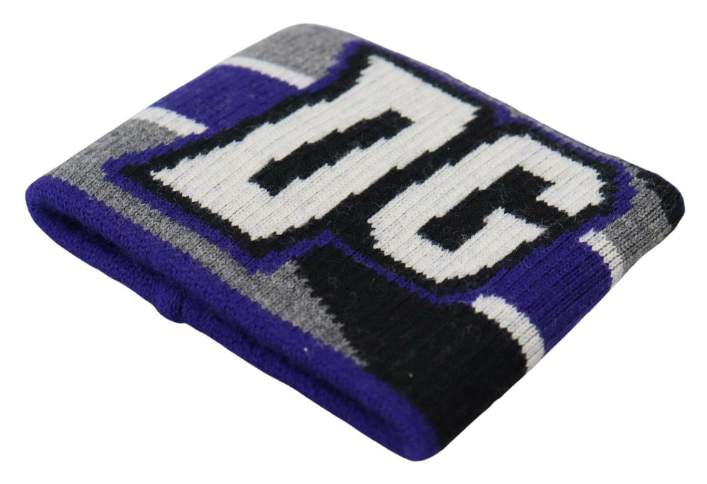 Dolce &amp; Gabbana – Zweiteiliges Armbandset mit violettem Logo