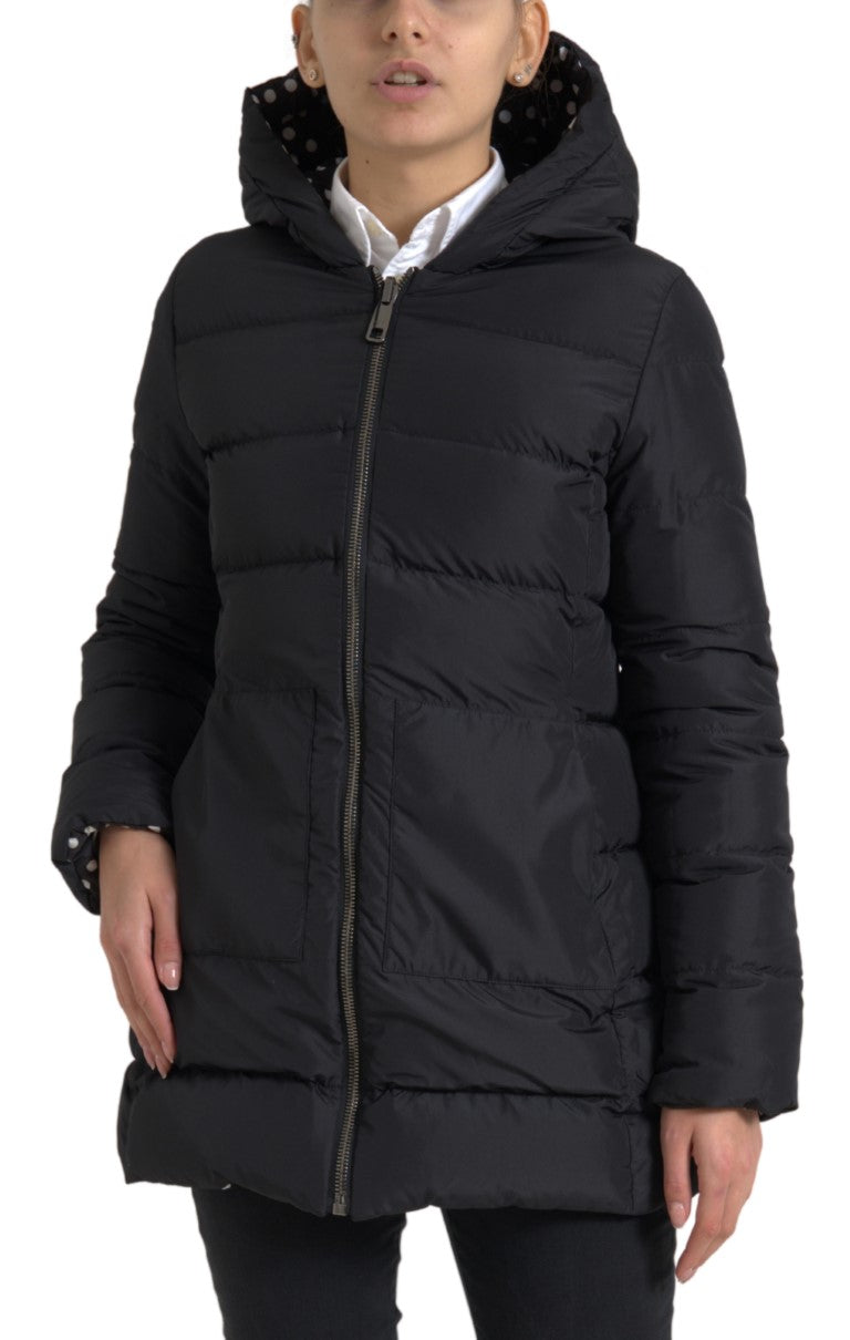 Veste réversible à capuche Dolce & Gabbana en polyester noir