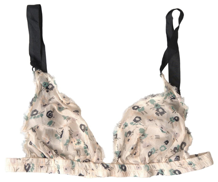 Soutien-gorge bikini Costume National beige fleuri
