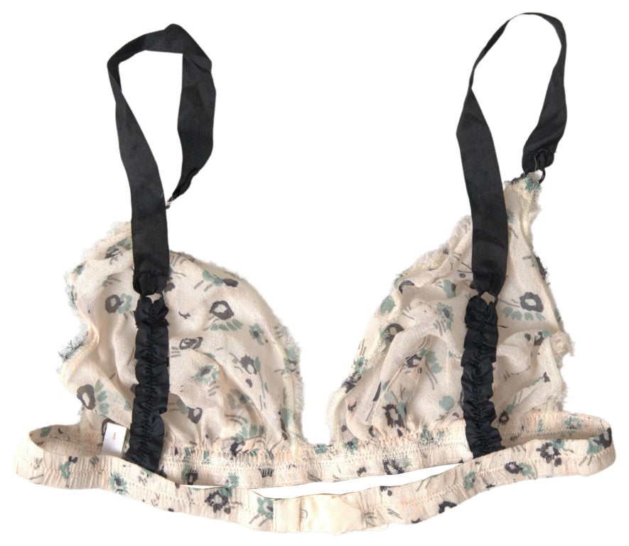 Soutien-gorge bikini Costume National beige fleuri