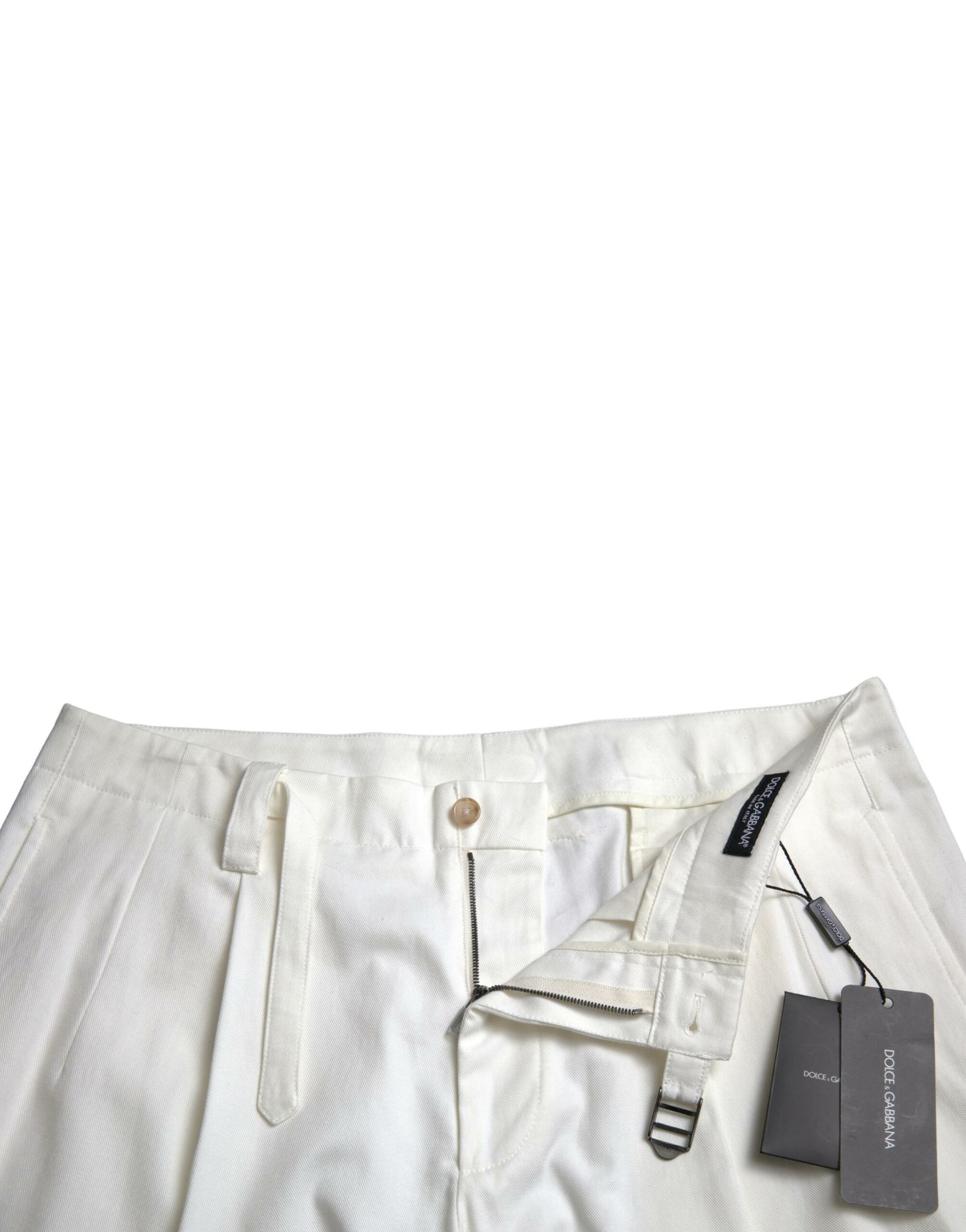 Shorts bermudas en jean stretch de coton blanc Dolce & Gabbana pour homme