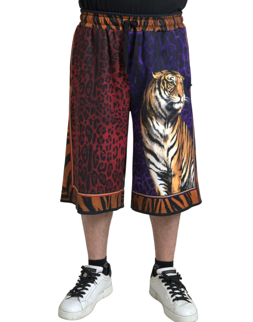Short Bermudas Homme Dolce & Gabbana Imprimé Tigre Multicolore