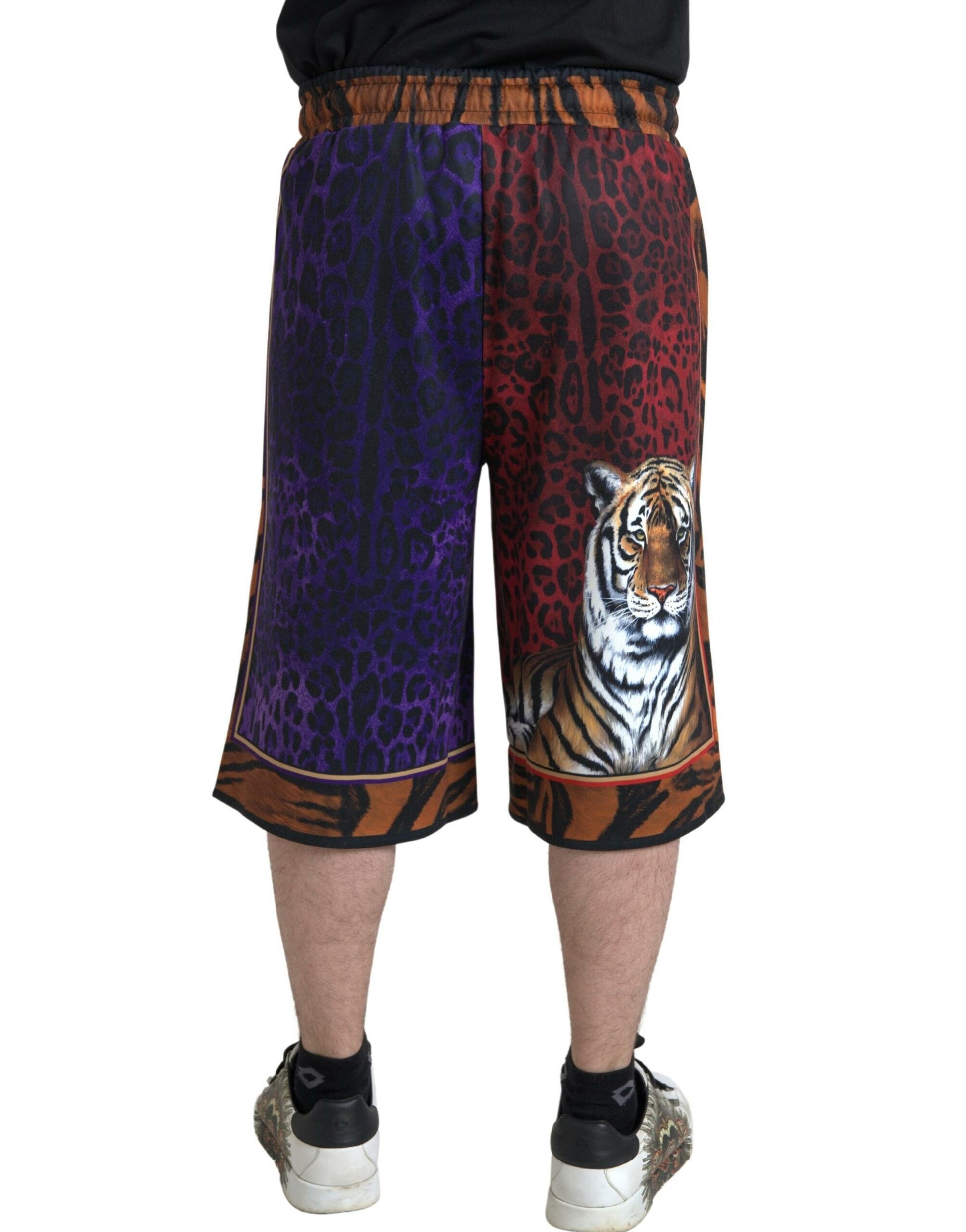 Short Bermudas Homme Dolce & Gabbana Imprimé Tigre Multicolore