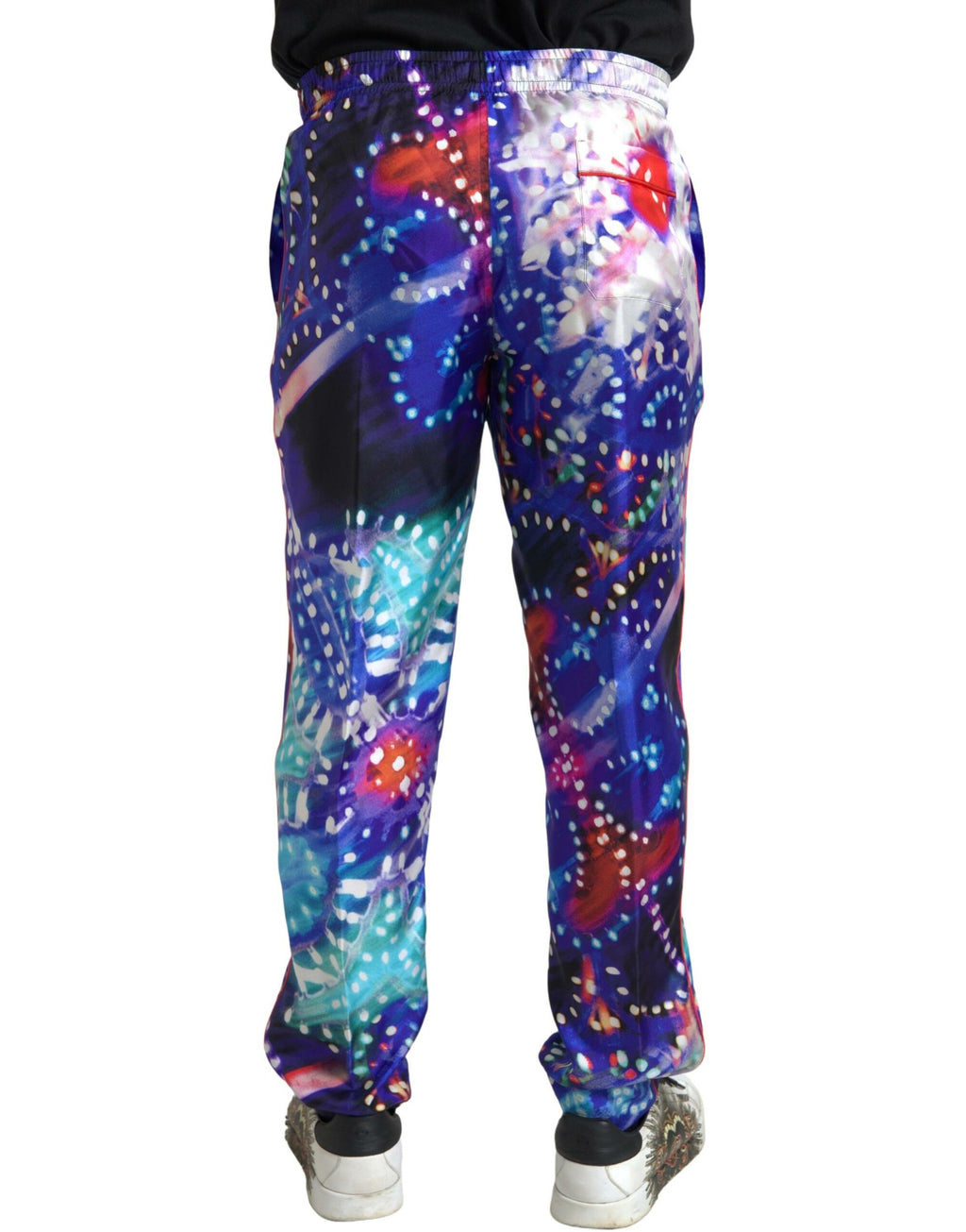 Pantalon en Soie Imprimée Multicolore pour Homme Dolce & Gabbana