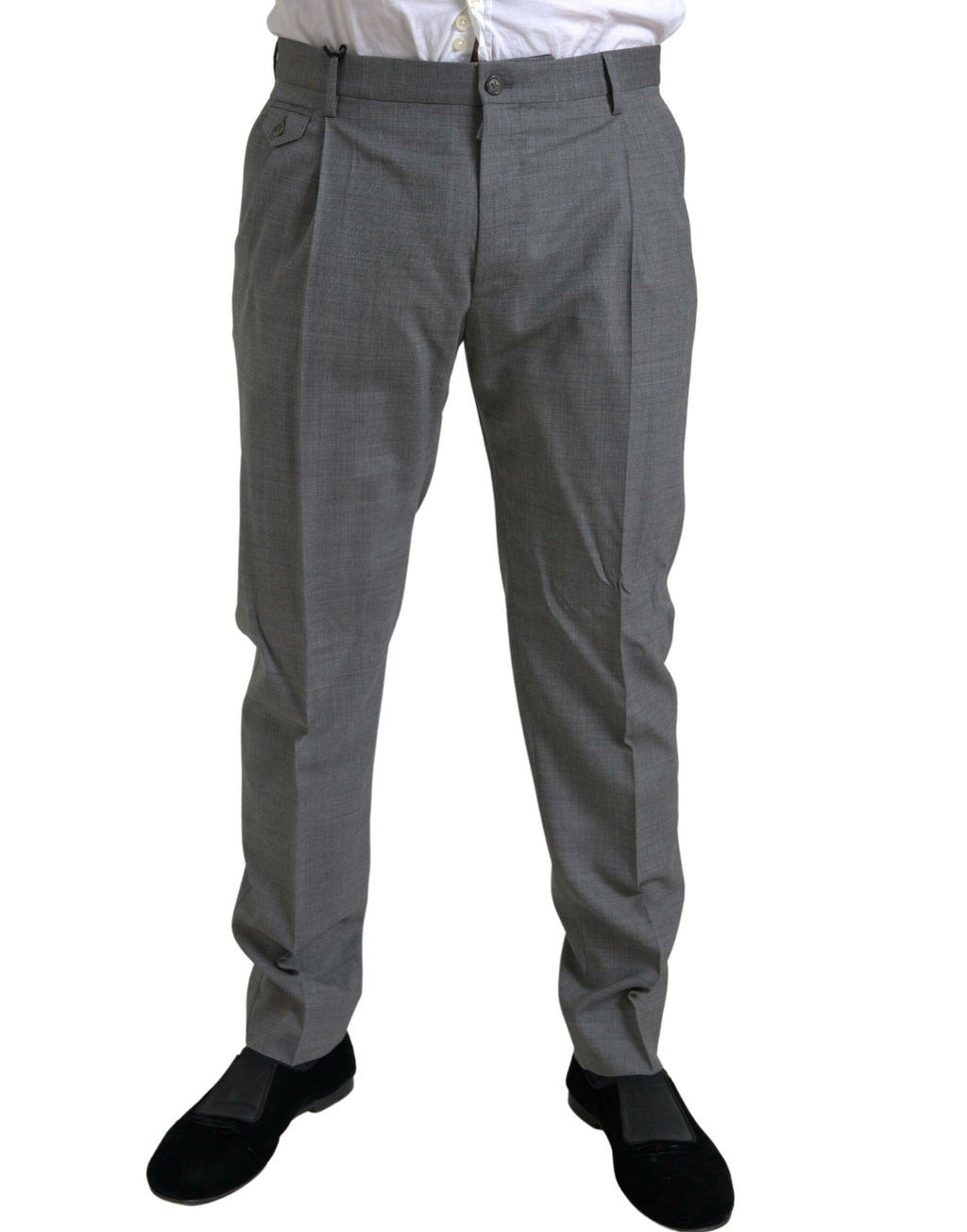 Pantalon de costume skinny pour homme Dolce & Gabbana en laine grise