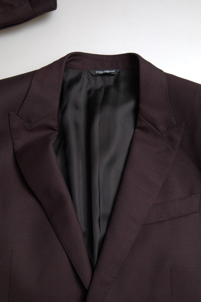 Costume MARTINI 2 pièces à un bouton Dolce & Gabbana couleur bordeaux