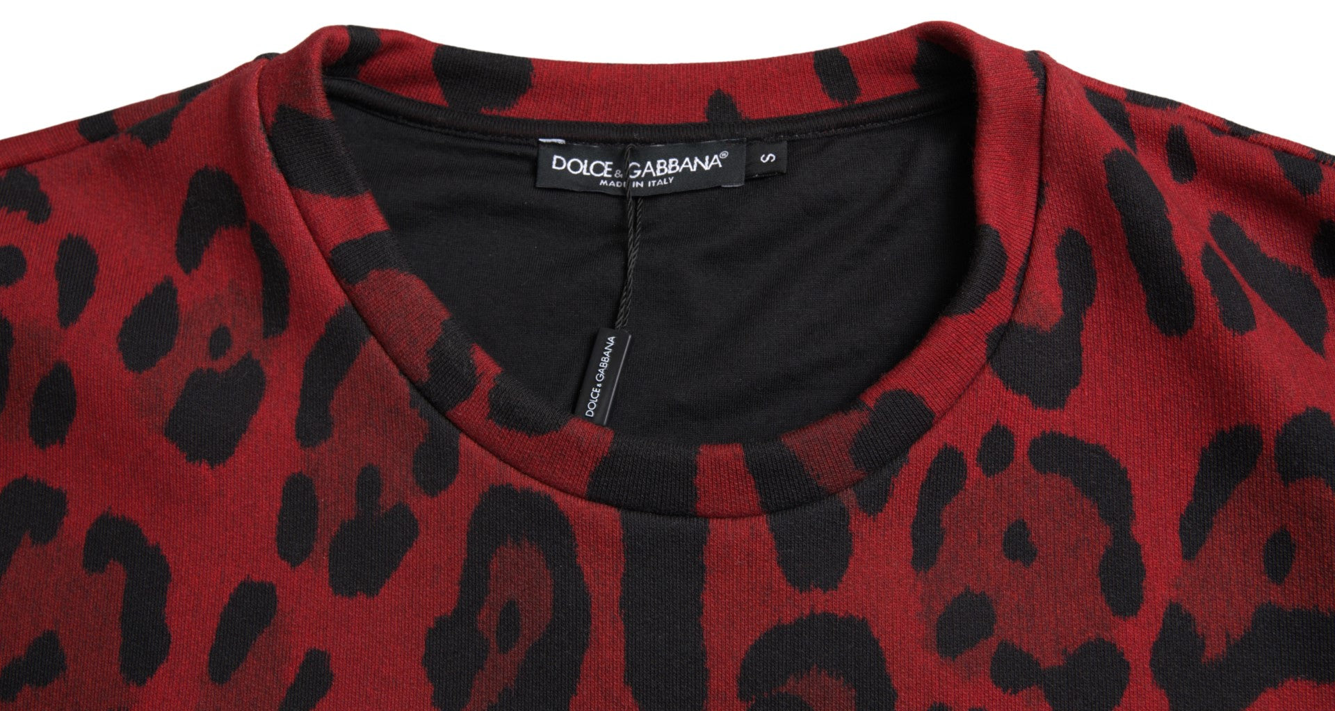 Débardeur sans manches en coton imprimé léopard rouge Dolce & Gabbana