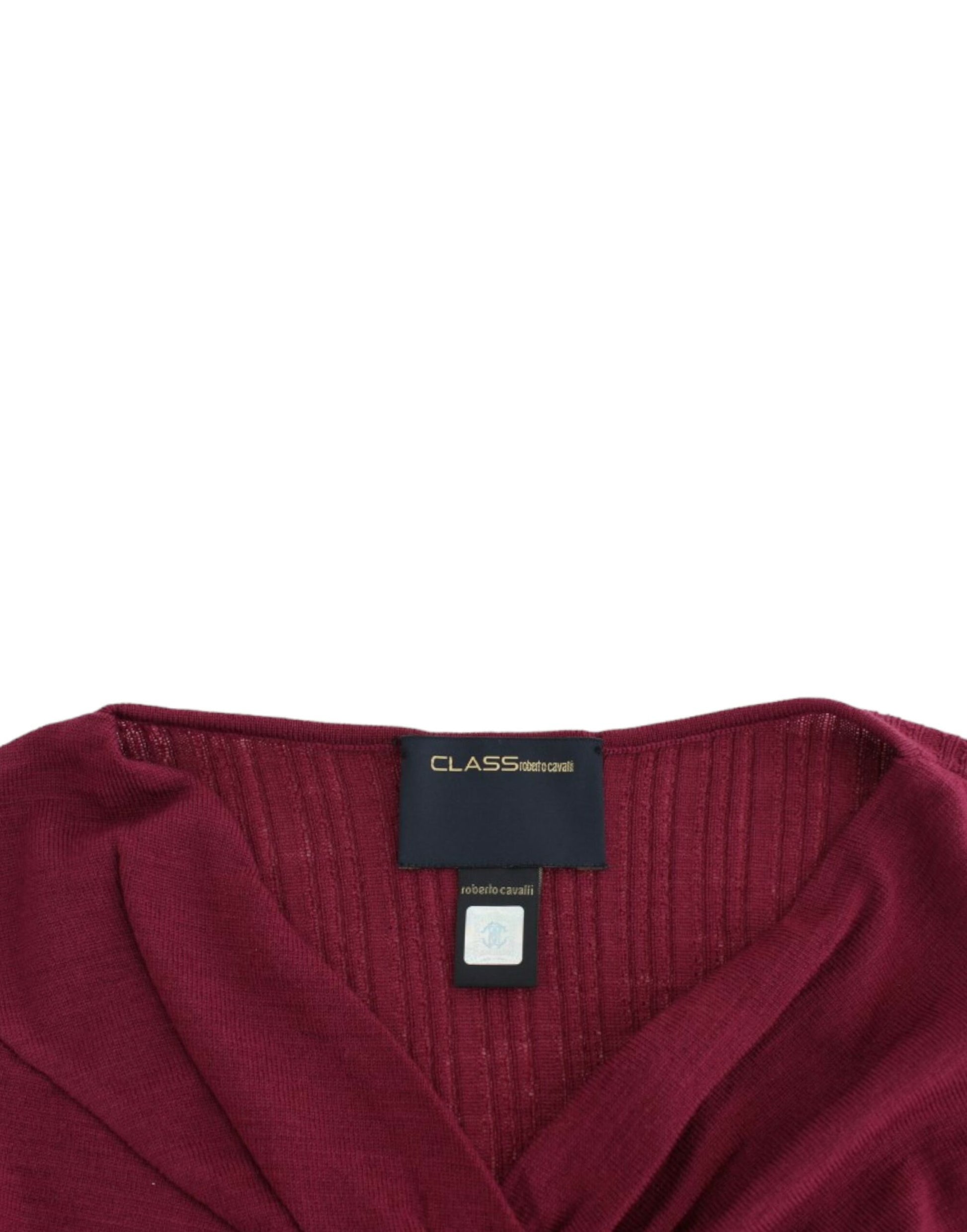 Pull en laine tricoté violet Cavalli
